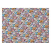Beach Summer Muscheln Pattern Tablecloth Tischdecke (Vorderseite (Horizontal))