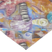 Beach Summer Muscheln Pattern Tablecloth Tischdecke (Schrägansicht)