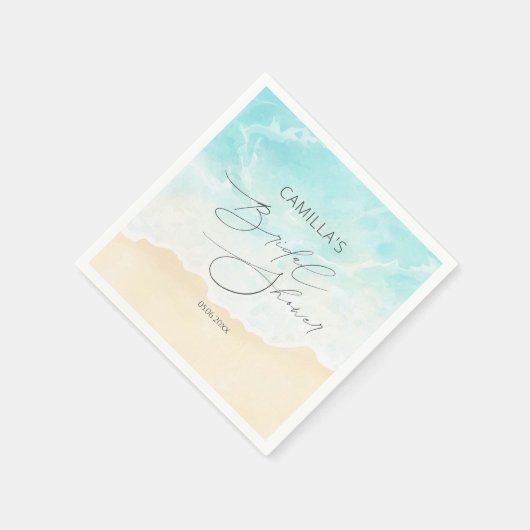 Beach Summer Ocean Brautparty Serviette (Ecke)