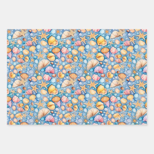 Beach Summer Packpapier Geschenkpapier Set (Vorderseite)