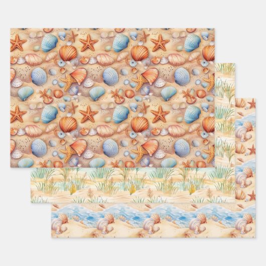 Beach Summer Packpapier Geschenkpapier Set (Set)