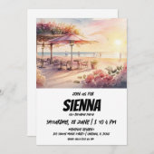 Beach Summer Party Einladung (Vorne/Hinten)