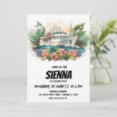 Beach Summer Party Einladung (Stehend Vorderseite)