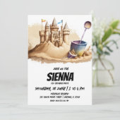 Beach Summer Party Einladung (Stehend Vorderseite)