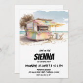 Beach Summer Party Einladung (Vorne/Hinten)