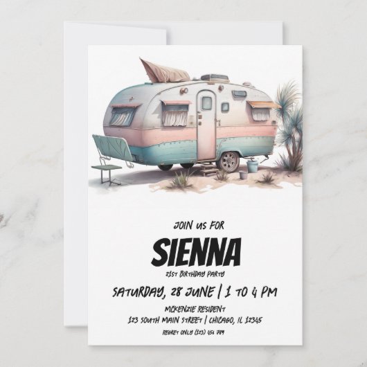 Beach Summer Party Einladung (Vorderseite)