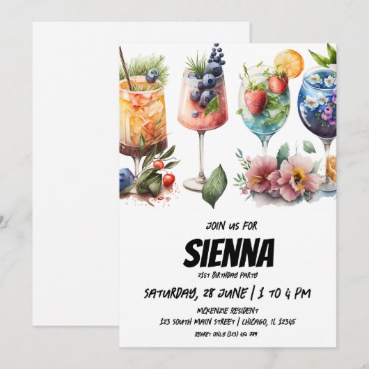 Beach Summer Party Einladung (Vorne/Hinten)