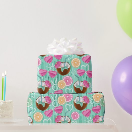 Beach Summer Pattern Geschenkpapier (Partygeschenke)