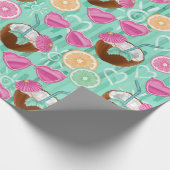 Beach Summer Pattern Geschenkpapier (Ecke)