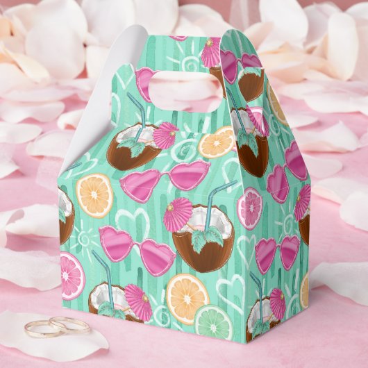Beach Summer Pattern Geschenkschachtel (Hochzeit)