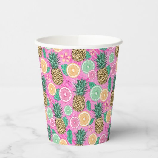 Beach Summer Pattern  Pappbecher (Links)