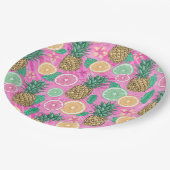 Beach Summer Pattern  Pappteller (Schrägansicht)