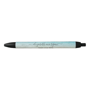 Beach Summer Personalisiert Blue Script Kugelschreiber