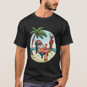 Beach Summer Santa Claus T-Shirt (Vorderseite)