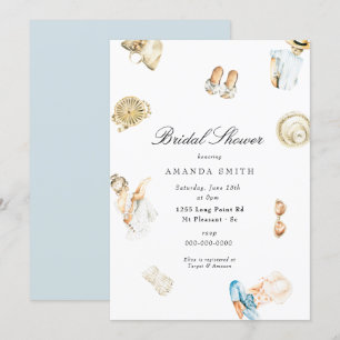 Beach Summer Seashore Brautparty Einladung