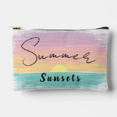 Beach Summer Sunset in Pastel Zubehörtasche (Vorderseite)