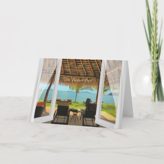 Beach Sun Fun Tropics Magischer Geburtstag Karte (Vorderseite)