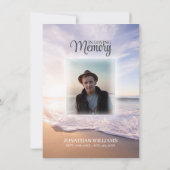 Beach Sun Ocean Celebration of Life | FOTO Einladung (Rückseite)