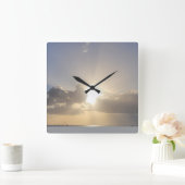 BEACH SUN QUADRATISCHE WANDUHR (Zuhause)
