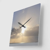 BEACH SUN QUADRATISCHE WANDUHR (Winkel)