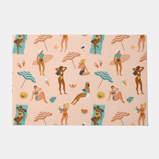 Beach Sunbader Pattern Fußmatte (Vorderseite)