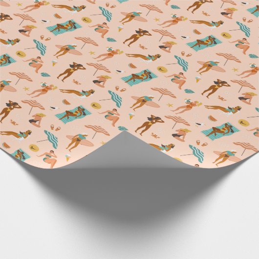 Beach Sunbader Pattern Geschenkpapier (Ecke)