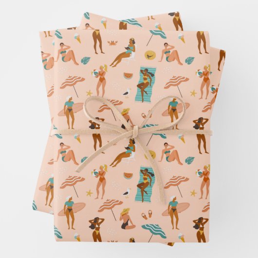 Beach Sunbader Pattern Geschenkpapier Set (Beispiel)