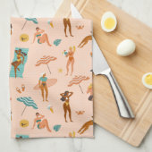 Beach Sunbader Pattern Geschirrtuch (Viertel Falte)