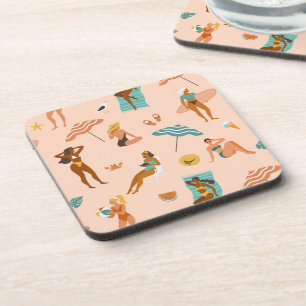 Beach Sunbader Pattern Getränkeuntersetzer