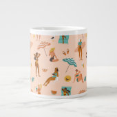 Beach Sunbader Pattern Jumbo-Tasse (Vorderseite)