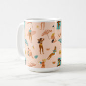 Beach Sunbader Pattern Kaffeetasse (Vorderseite Links)