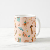 Beach Sunbader Pattern Kaffeetasse (VorderseiteRechts)