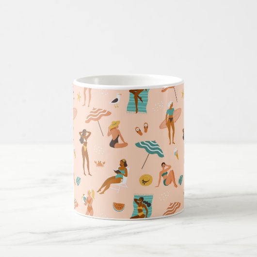 Beach Sunbader Pattern Kaffeetasse (Mittel)