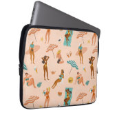 Beach Sunbader Pattern Laptopschutzhülle (Vorne Rechts)