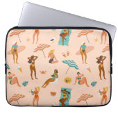 Beach Sunbader Pattern Laptopschutzhülle (Vorderseite)