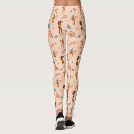Beach Sunbader Pattern Leggings (Rückseite)