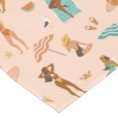 Beach Sunbader Pattern Mittelgroßer Tischläufer (Ecke)