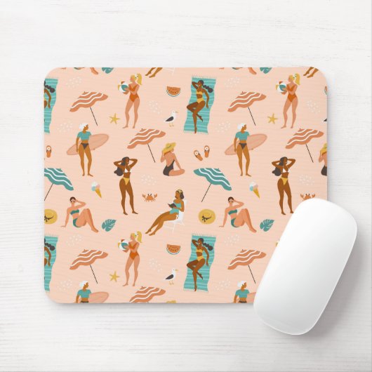 Beach Sunbader Pattern Mousepad (Mit Mouse)