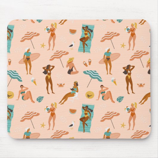 Beach Sunbader Pattern Mousepad (Vorne)