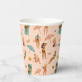 Beach Sunbader Pattern Pappbecher (Rechts)