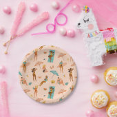 Beach Sunbader Pattern Pappteller (Party)