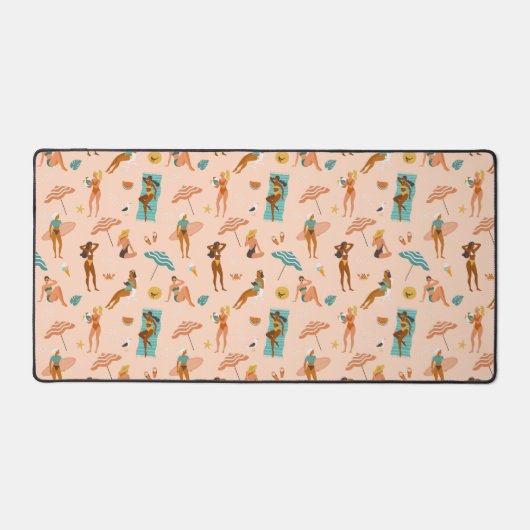 Beach Sunbader Pattern Schreibtischunterlage (Vorderseite)