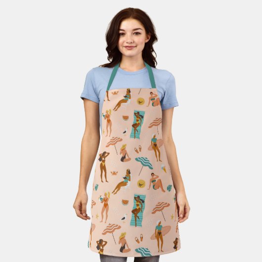 Beach Sunbader Pattern Schürze (Getragen)