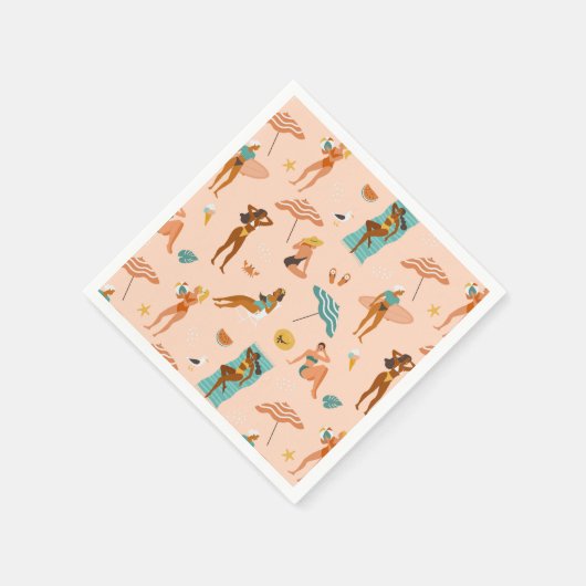 Beach Sunbader Pattern Serviette (Ecke)