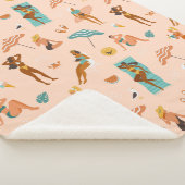 Beach Sunbader Pattern Sherpadecke (3/4)