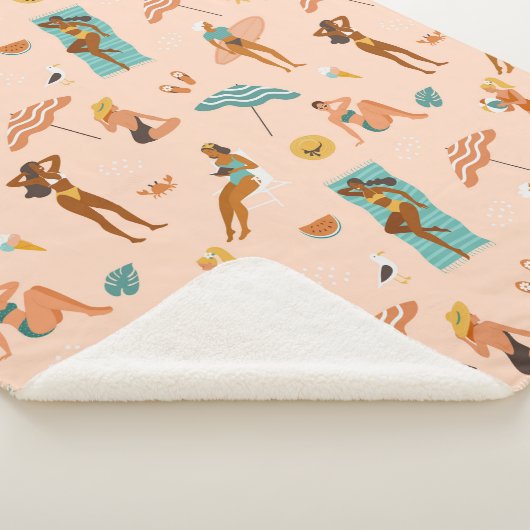 Beach Sunbader Pattern Sherpadecke (3/4)