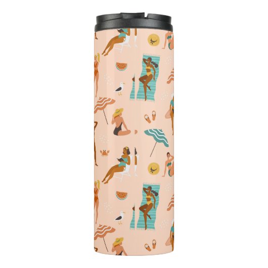 Beach Sunbader Pattern Thermosbecher (Rückseite)