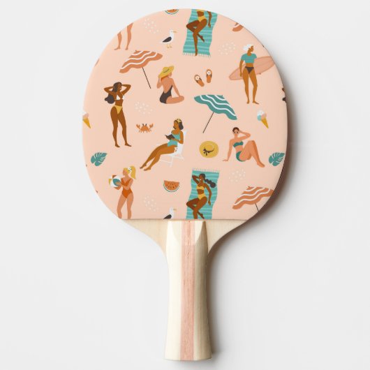 Beach Sunbader Pattern Tischtennis Schläger (Vorderseite)