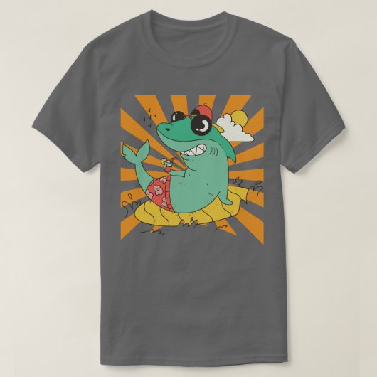 Beach sunglasses Shark  T-Shirt (Design vorne)