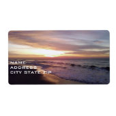 ****BEACH SUNRISE**** ADRESSE ETIKETT (Vorne)